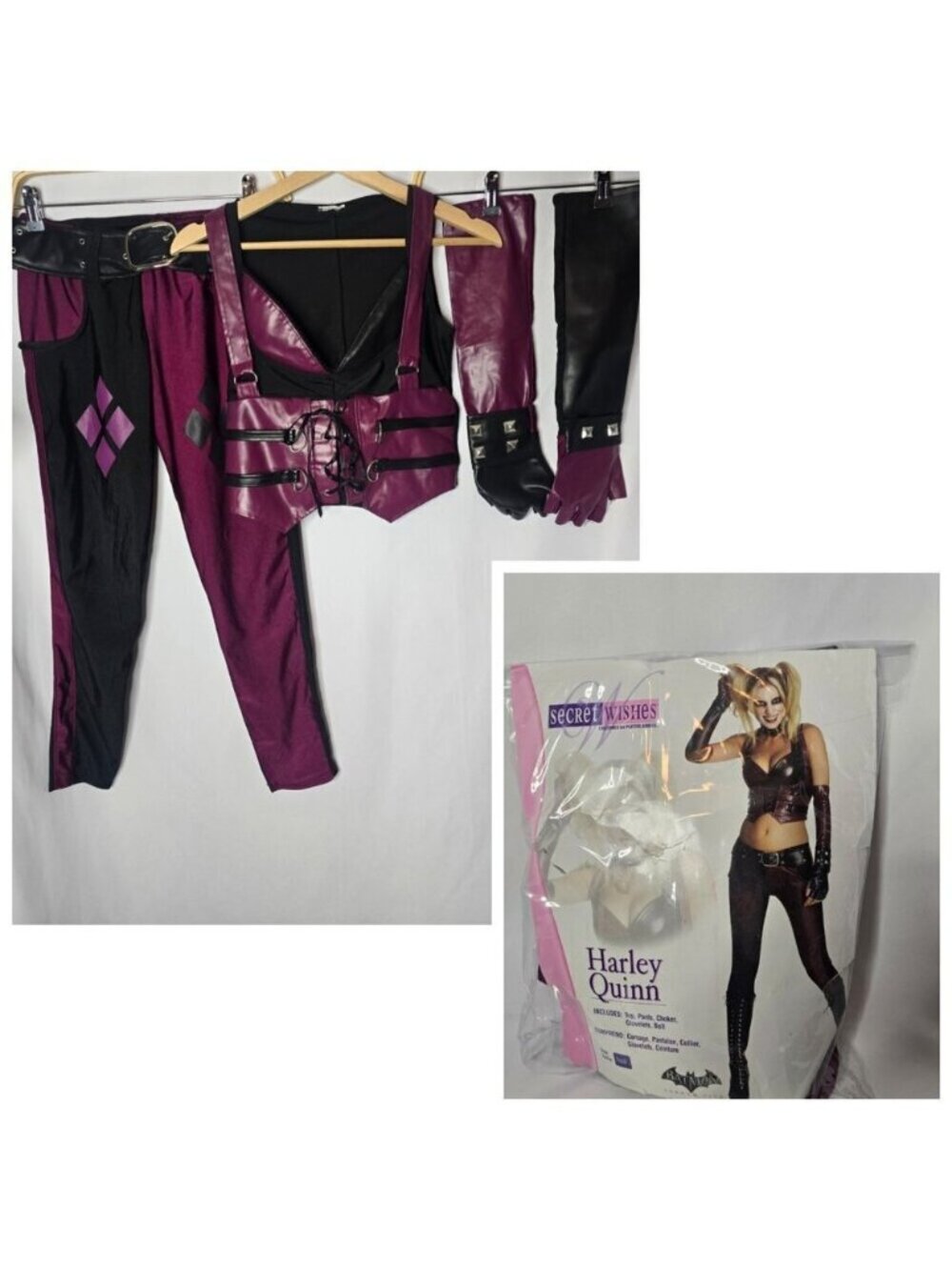 Secret Wishes Batman Arkham City Harley Quinn Costume Sz Small 2-6 No Choker
